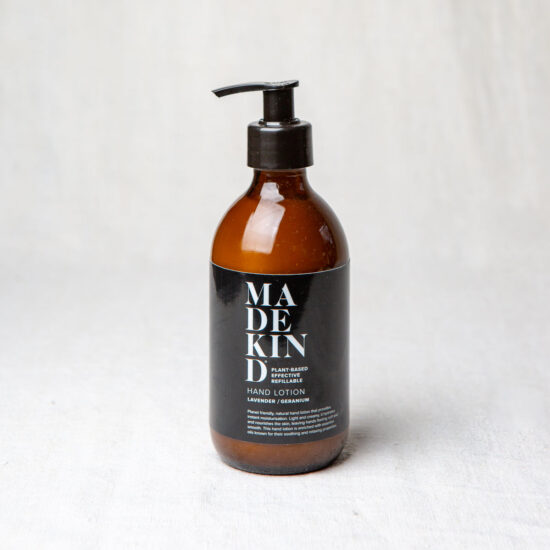 300ml Amber glass bottle for Madekind hand lotion